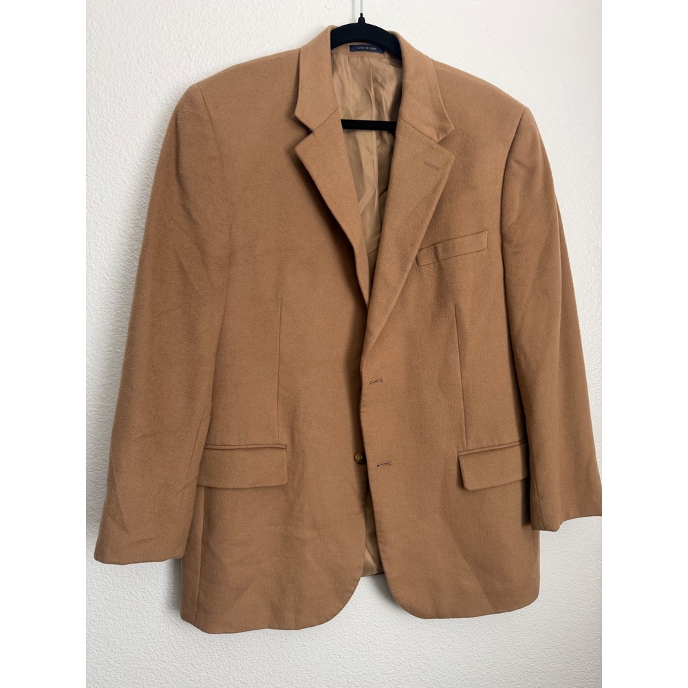 Club‎ Room Mens 43R Blazer Camel Wool Silk Cashmere Blend Sport Coat Macy's